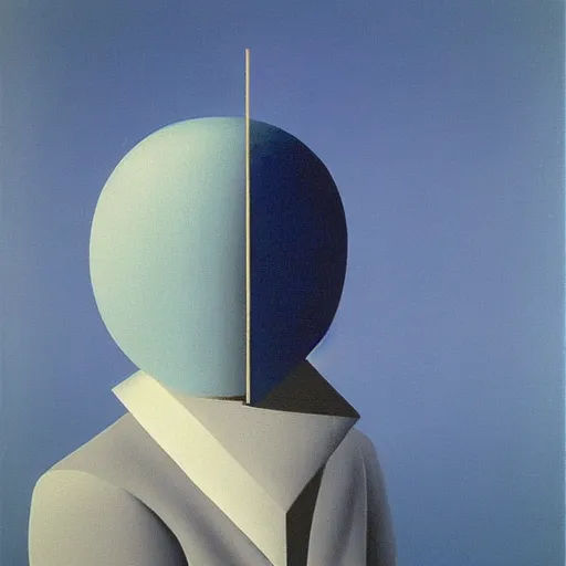Prompt: Something blue by Rene Magritte