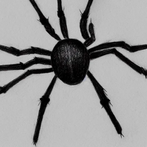 Image similar to an imperfect drawing of a spider with pencil