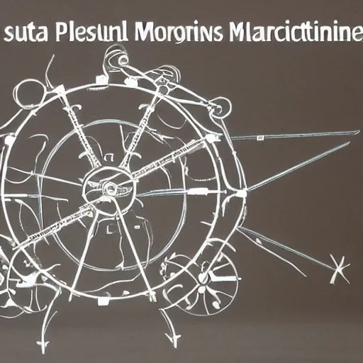 Prompt: working perpetual motion machine construction plans high details