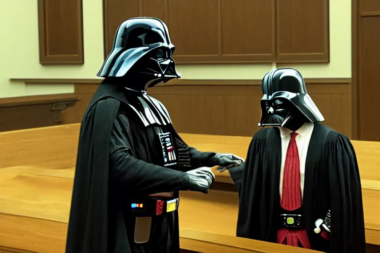 Image similar to darth vader in court being defended by saul goodman, court images, 1 0 8 0 p, court archive images