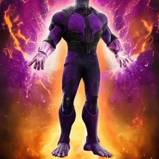 Prompt: thanos, purple skin, josh brolin, clerical clothes, full body shot, realistic, highly detailed