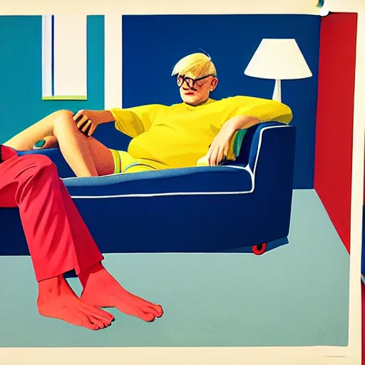 Image similar to Couch Surfing by David Hockney, Andy Shaw, Edward Hopper, 1968, exhibition catalog