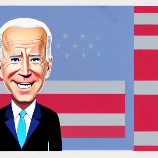 Image similar to joe biden charicature by disney pixar