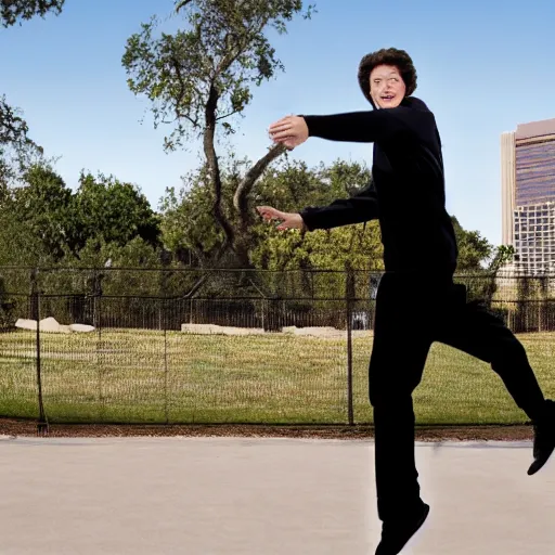 Image similar to joel osteen jumping rope, photograph 4 k