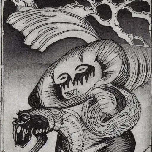 Image similar to strange bestiary of repressed unconscious emotional yokai