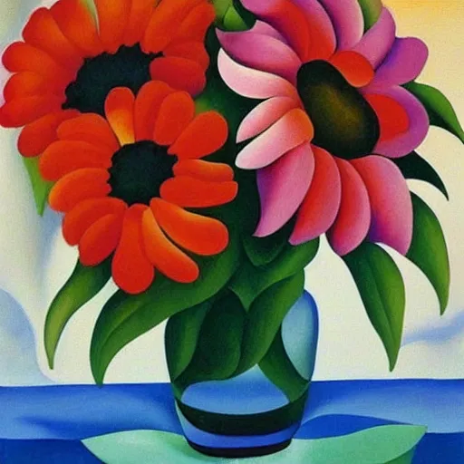 Image similar to A beautiful painting of flowers by Georgia O\'Keeffe