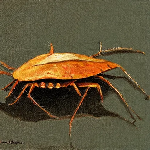 Prompt: a cockroach, impressionism style