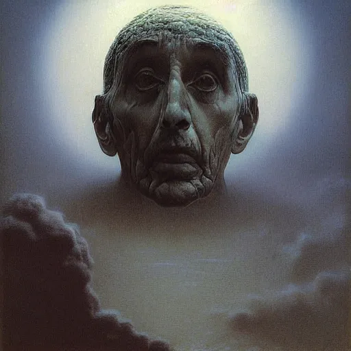 Image similar to ! dream portrait of porter robinson by zdzisław beksinski