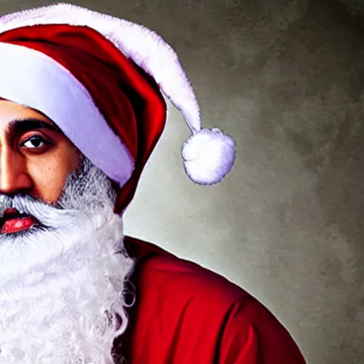 Image similar to Usama bin Laden as Santa Claus,