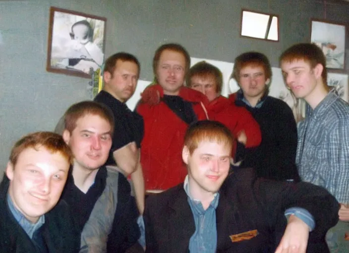 Prompt: we looked so young in this old picture taken in chelyabinsk 1 0 years ago