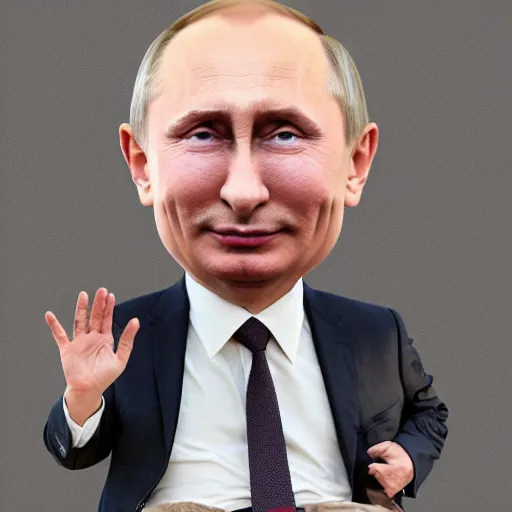 Image similar to a minion as vladimir putin, highly detailed