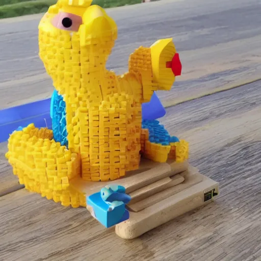 Image similar to rubber duck made of duplo