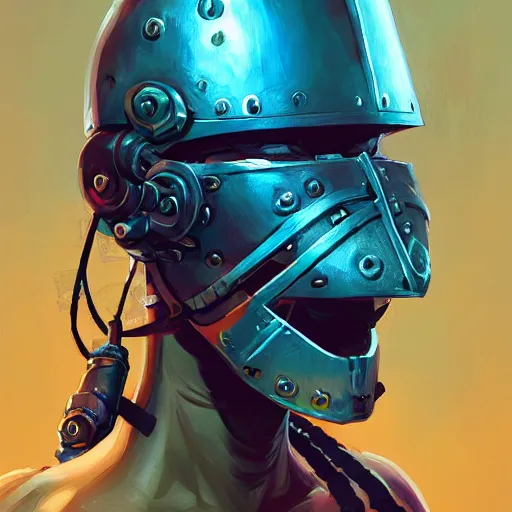 Image similar to cyberpunk viking helmet mask warrior goddess robot ninja fantasy, art gta 5 cover, official fanart behance hd artstation by jesper ejsing, by rhads, makoto shinkai and lois van baarle, ilya kuvshinov, ossdraws