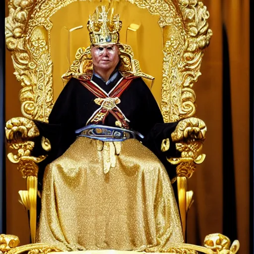 Image similar to The Emperor on his Golden Throne