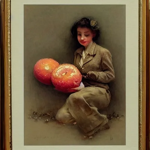 Image similar to (((((1950s watermelons and popcorn. muted colors.))))) by Jean-Baptiste Monge !!!!!!!!!!!!!!!!!!!!!!!!!!!