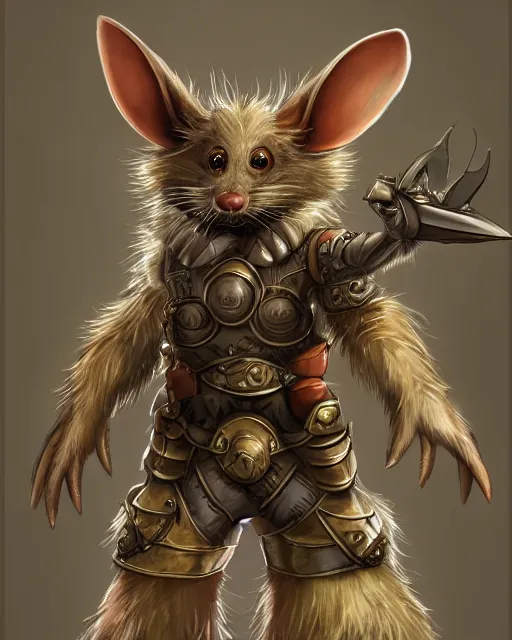 Image similar to a full body shot of an anthro furry rat wearing a fantasy armor making a selfie, fantasy, artstation, furry art, furaffinity, deviantart, symmetrical, highly detailed, award winning, trending