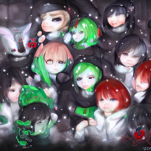 Prompt: gpus go brrr, by wenqing yan ( yuumei )