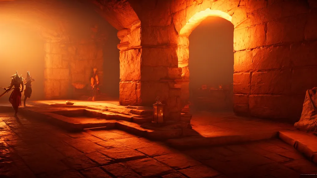 delicious torch lit prison dungeon jail cell Stable Diffusion