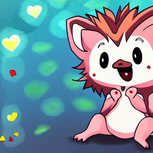 Image similar to baby hedgehogs in the style of cute anime, adorable, cute, art station