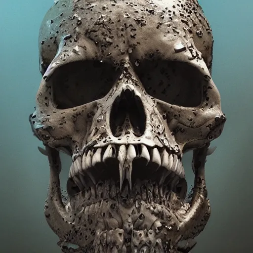 Image similar to portrait_of_a_melting_skull._intricate_abstract._intricate_artwork._by_Tooth_Wu_wlop_beeple_dan_mumford._octane_render_trending_on_artstat