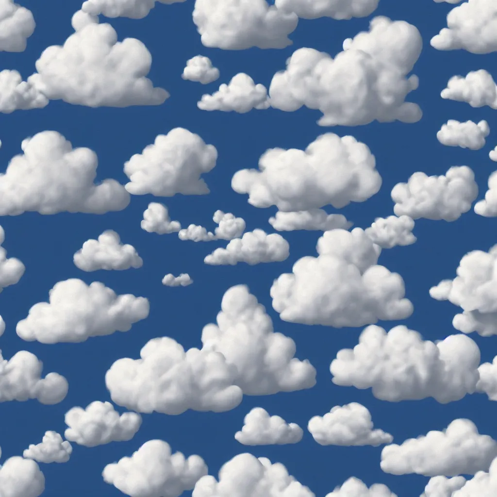 Image similar to white fluffy cartoon clouds seamless texture 4k