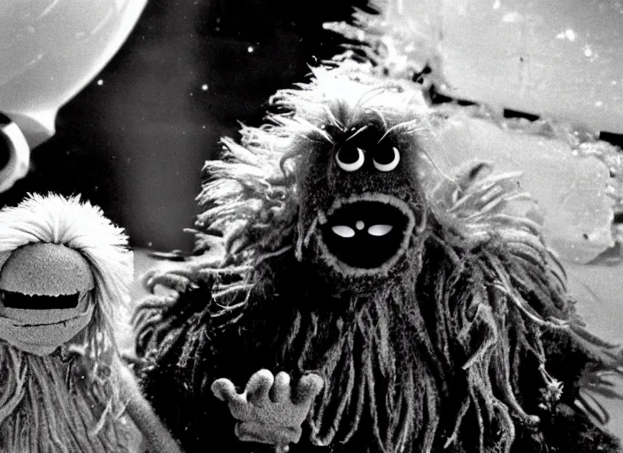 Prompt: antarctic scene from the 1 9 8 2 science fiction film muppet john carpenter ’ s the thing