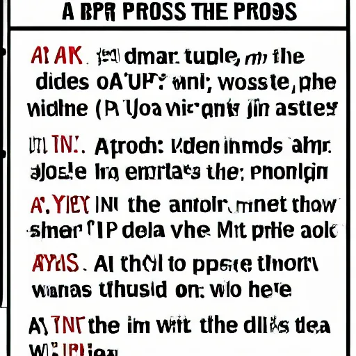 Prompt: a a, the prompt to end all prompts