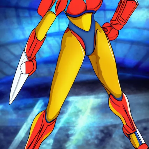 Image similar to samus aran as anime character by hiromu arakawa