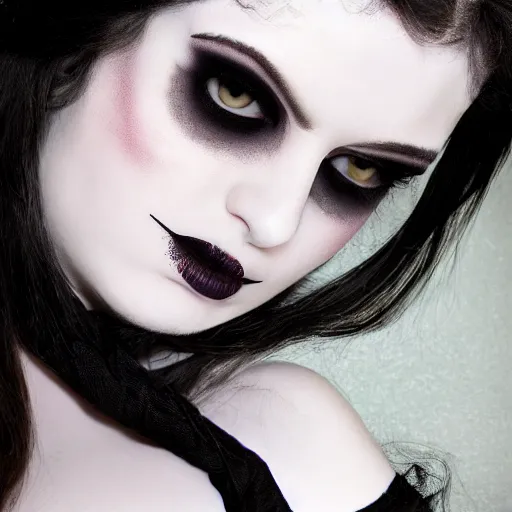 Image similar to pale goth beauty, ultra definition