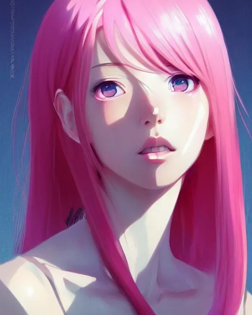 Prompt: cute girl with pink hair | | very very anime!!!, fine - face, symmetry face, fine details. anime. realistic shaded lighting poster by sakimichan, kidmo, trending on pixiv, magali villeneuve, artgerm, jeremy lipkin and michael garmash and rob rey