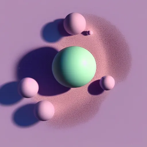 Image similar to A 3d render of pastel colored liquid spheres are melting together as a clay in a abstract shape with detailed shadow. Geometric shaped. render, low angle camera, detailed shading, vray octane, redshift. ray tracing. volumetric lighting. micro details, Hyper detailed, 8K3d, Trending on Artstation. rendered in cinema4d, Hyper realism.