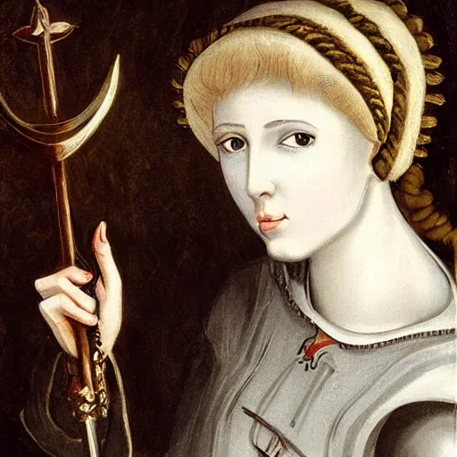 Prompt: Inquisition of most beautiful face young Jeanne d'Arc, extremely detailed faces, photorealistic, cinematic