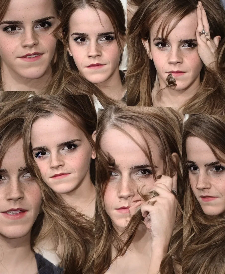 Prompt: Emma Watson transforming into a mare, Animorphs cover, intricate, elegant, highly detailed