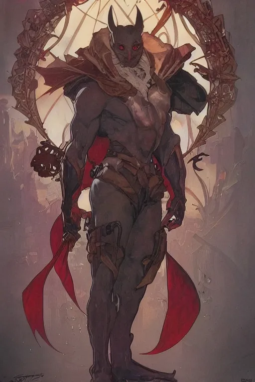 Image similar to ratman. art by artgerm and greg rutkowski and alphonse mucha.