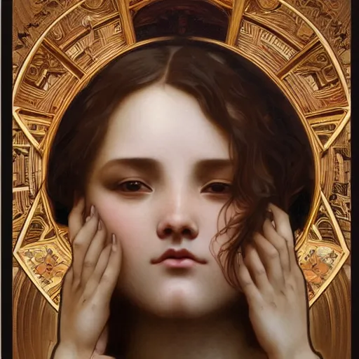 Prompt: the face of god, intricate, art by artgerm and greg rutkowski and alphonse mucha and william - adolphe bouguereau, high detailed, 4 k,