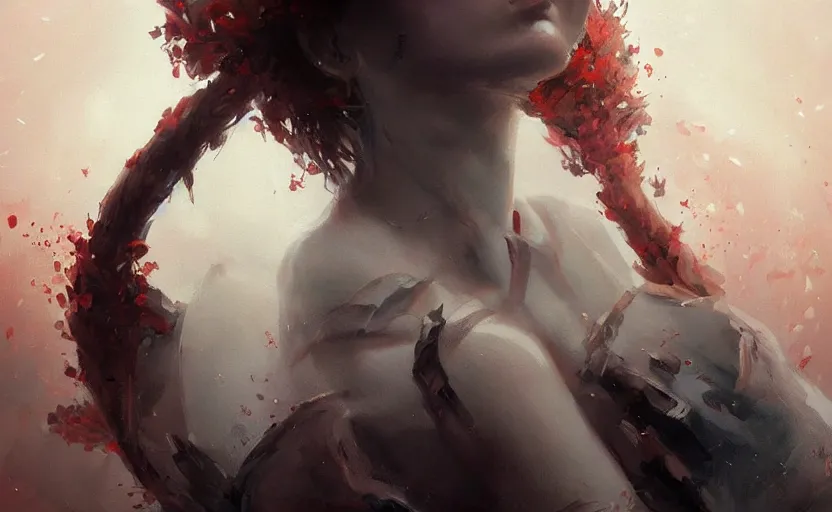 Image similar to A painting of Persephone trending on artstation in the style of Greg Rutkowski