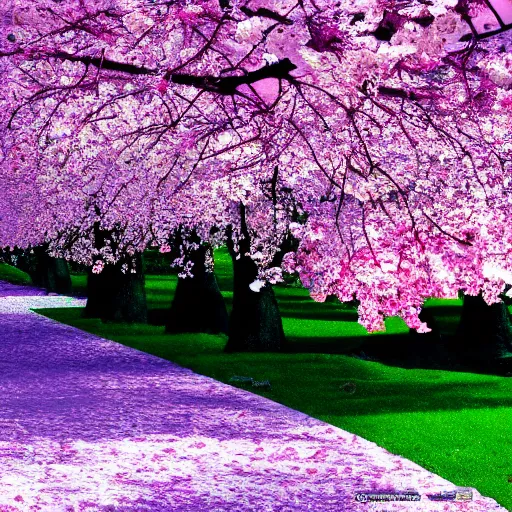 Prompt: sakura petals wallpaper