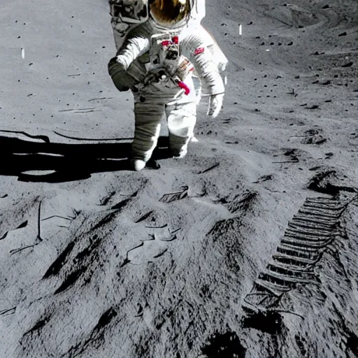 Prompt: an astronaut riding a unicorn on the moon, nasa photo