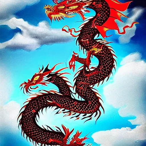 Image similar to “ chinese dragon flying in the cloud ”