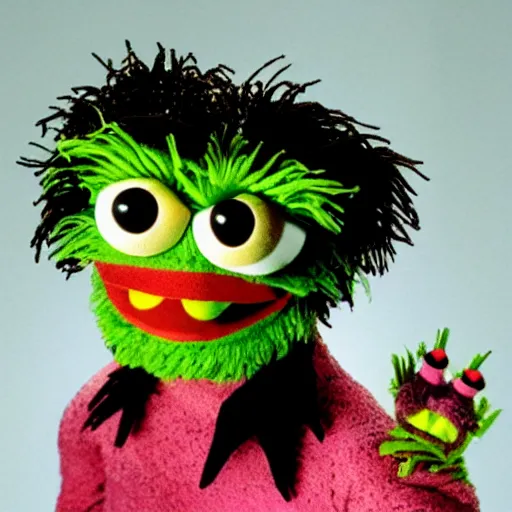 Prompt: cronenberg monster muppet designed by jim henson, highly detailed, disturbing, high quality, high resolution