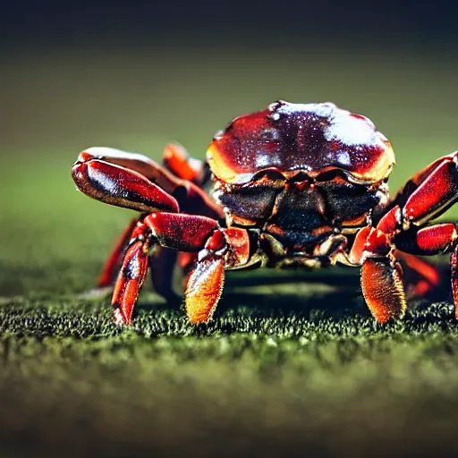 Image similar to king of the crabs wearing a number 2 new orleans saints jersey, high definition, realistic, sports photograph
