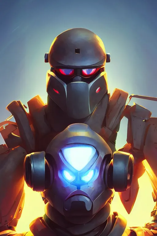 Image similar to epic mask helmet robot ninja portrait stylized as fornite style game design fanart by concept artist gervasio canda, behance hd by jesper ejsing, by rhads, makoto shinkai and lois van baarle, ilya kuvshinov, rossdraws global illumination radiating a glowing aura global illumination ray tracing hdr render in unreal engine 5