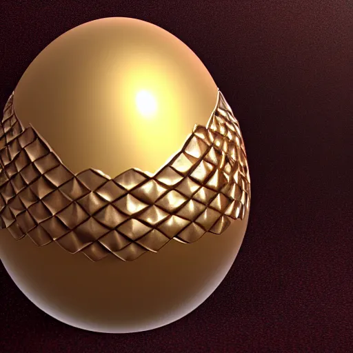 Image similar to a highly decorated dragon scale egg, photorealistic, symmetrical, unreal engine