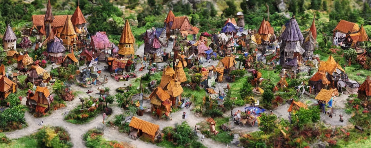 Image similar to photo of a fantasy village