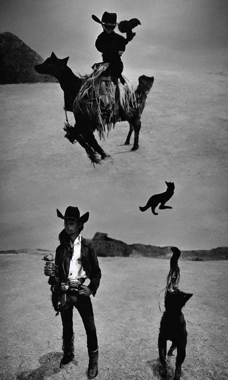 Image similar to Cowboy-cat by Anton Corbijn