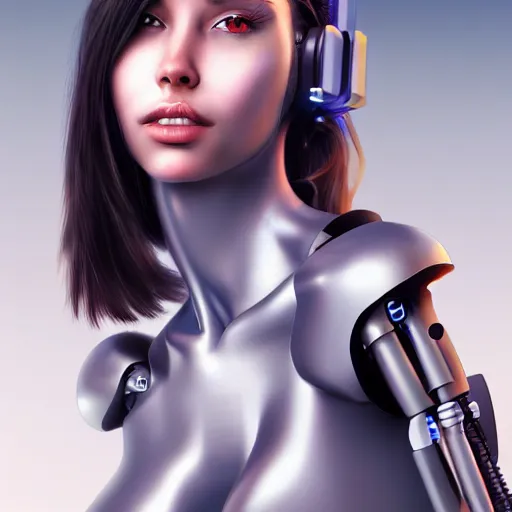 Prompt: beautiful girl cyborg, fullbody, full shot, hyper realisti, artstaition, deviantart