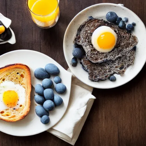 Image similar to a photo of a breakfast made of rocks