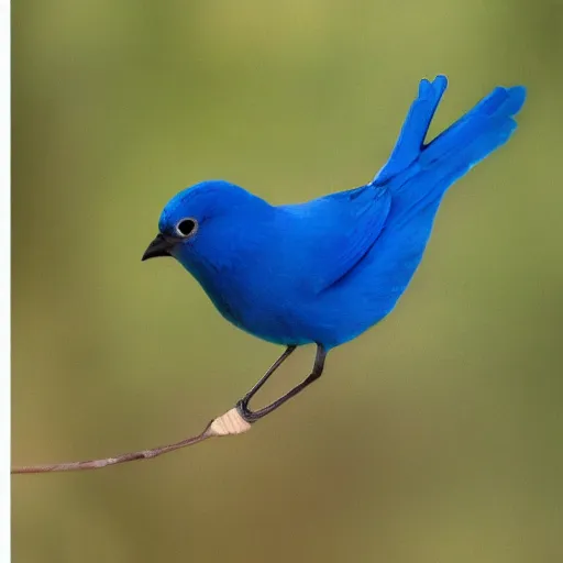 Prompt: blue bird, funny, weird grimace, award - winning
