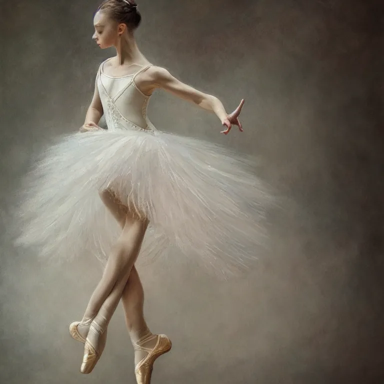 Image similar to ultra detailed hyper realistic deep focus smooth artstation wlop award winning ballerina monet