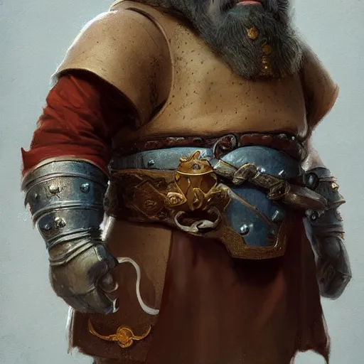 Image similar to a detailed portrait of a dwarf monk dressed with a leather armor, by justin gerard and greg rutkowski, digital art, realistic painting, dnd, character design, trending on artstation